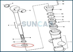 Wholesale VOE4833157 Piston Rod Seal For Hydraulic Cylinder SUNCARSUNCARVOLVO L160 L120 L A40D A35D A40 from china suppliers