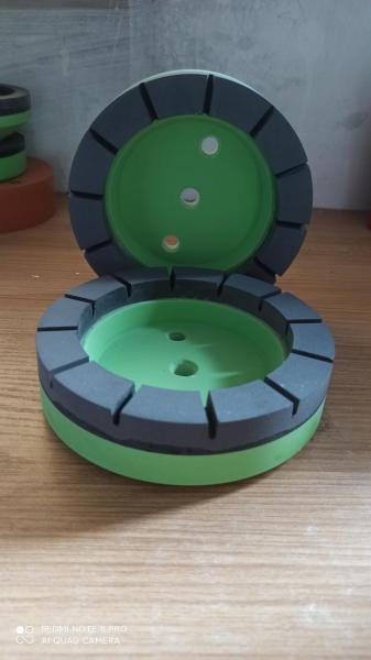 Hardness White Green Segemented Resin Cup Wheel Max Speed Lower Than 2800RPM