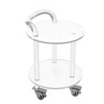 Clear Assembled Acrylic Rolling Cart With Wheels For Dinning Room Bedroom