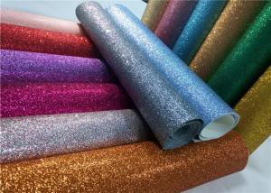 Wholesale Decoration 50meters One Roll PU Glitter Fabric Synthetic Leather Material With 54&quot; Width from china suppliers