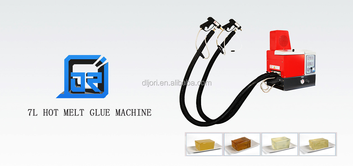 7L Hot Melt Glue Applicator Machine With Spray Nozzle Gun For Small Carton