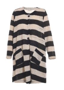 Wholesale Striped Large Size Ladies Clothes / Plus Size Sweater Dress With Two Pockets In Front from china suppliers