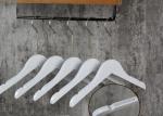 Glossy White Painting Wooden Clothing Store Hangers With 360 Degree Swivel