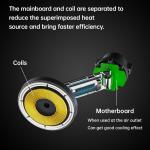 Multi Angle Adjustable Magnetic Car Phone Charger With Ambient Light