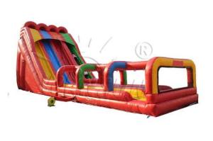 Wholesale Triple Lane Kids / Adult Inflatable Slide Colorful With Efficient Air Blower from china suppliers
