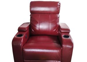 Wholesale Double Recliner Theater Seating Sofa , Theater Sofa Set Folding Armrest from china suppliers