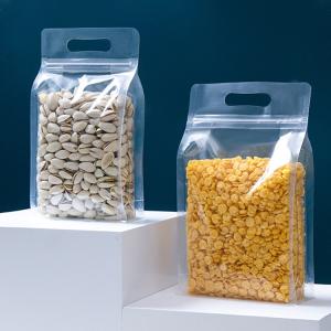 Wholesale Transparent And Moisture proof Stand Up Zipper Packaging Pouches For Food Storage from china suppliers
