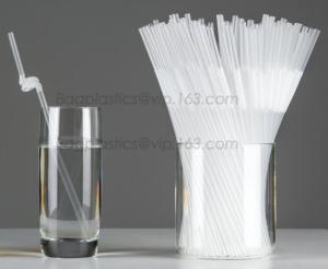 Wholesale Disposable cute plastic white straight drinking straw, PLA individually wrapped drinking Straws, PLA straws disposable from china suppliers