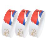 Synthetic Colored Paper Wristbands Personalised Customizable Size Disposable
