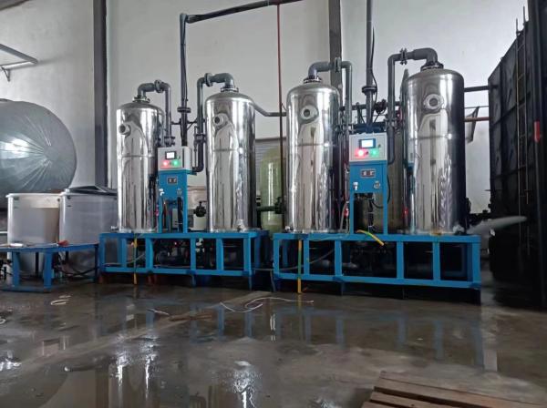 FRP Automatic Dual Tank Water Softener Systems 1-100T/H Capacity Carbon Steel