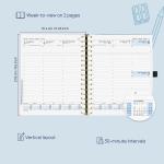 2023 Hardcover Spiral Weekly Planner 8.75'' X 6.63'' In Bordeaux