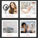 3 Modes light Dimmable Ring Beauty Fill Lamp Youtube Live Streaming 10W Light