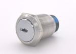 19mm Anti Vandal Push Button Switch , 2 Position Key Rotary Switch IP67 Rated