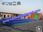 Outdoor Sport Game Zorb Ramp / Roller Ball Inflatable Steep Hill With Pool