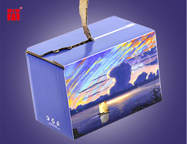 Single Wall Corrugated Mailing Boxes CMYK Color Shopping Packaging