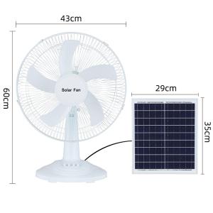 Wholesale 6h Charging Polysilicon Solar Electric Pedestal Fan 15W Solar Pedestal Fan from china suppliers