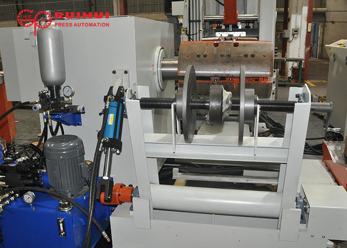 NC Servo 380V Coil Handling Equipment, 18KW Straightener Feeder And Uncoiler