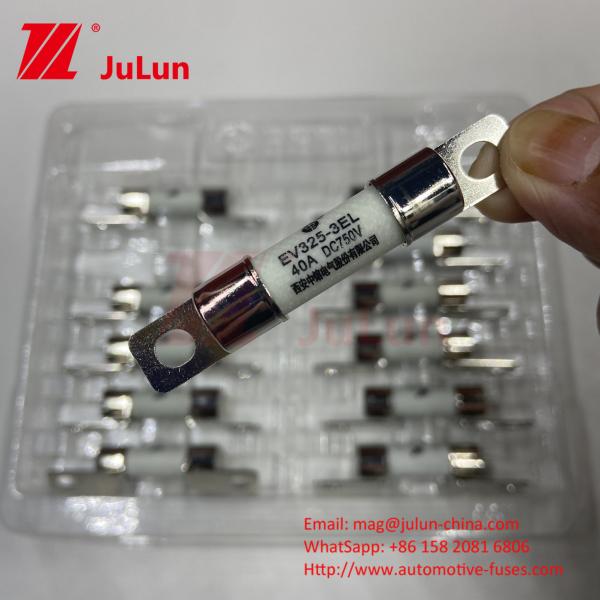 Ceramic Bolted EV Fuses 750V Breaking Capacity Mechanical Shock 25A 30A 40A