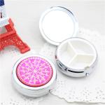 Creative Portable Travel Small Metal Pill Box With 3 Compartments