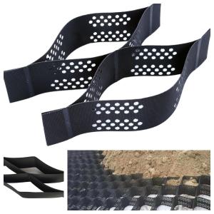 China Textured Perforated Plastic Geocell Gravel Grid Soil Stabilizer on sale