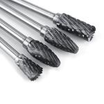 10 PCS Unicolor Double Cut 3X6mm Tungsten Carbide Rotary Burr Set for Metal