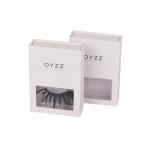 Sturdy White Cardboard Eyelash Box With Visible Window Slide Tray