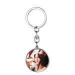 Metal Round SublimationKeyring With Metal Insert For Sublimation Printing