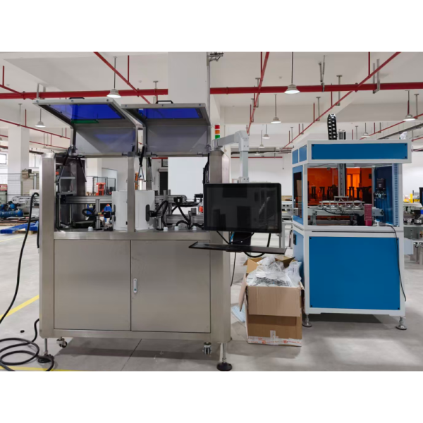 10 Cameras IML Cup AI Vision Inspection Machine with Stacking Device 99.5% Accuracy 0.1mm*0.1mm Precision COULD Service