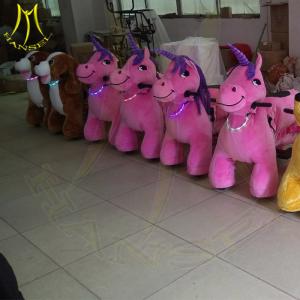 Wholesale Hansel shopping mall coin operated children ride on electric plush animals from china suppliers