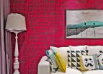 Red Color English Words House Decoration Modern Removable Wallpaper