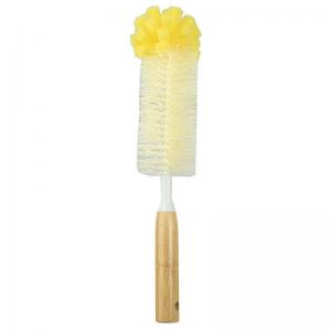 Wholesale Long Bamboo Handle Sponge Bottle Cleaning Brush For Kitchen from china suppliers