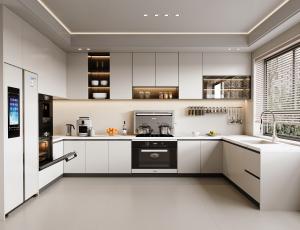Wholesale Melamine Modern Kitchen Cabinet Contemporary Ready Made Cabinets With Sink from china suppliers