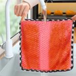 KILINE Personalized Coral Microfiber Kitchen Dish Wash Cloth Towel
