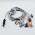 TPU Jacket Mortara EKG Cable 12 Pin Hypertronix Connecto AHA/IEC Lead Color
