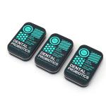 Tablet Metal Packaging Box Black Mint Tin Box with Hinge Christmas Candy Tins