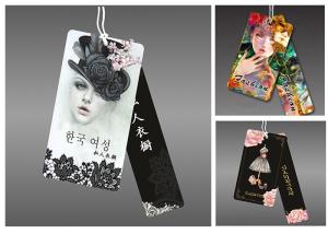 Wholesale Custom full color printed paper card garment clothing swing hang tag from china suppliers