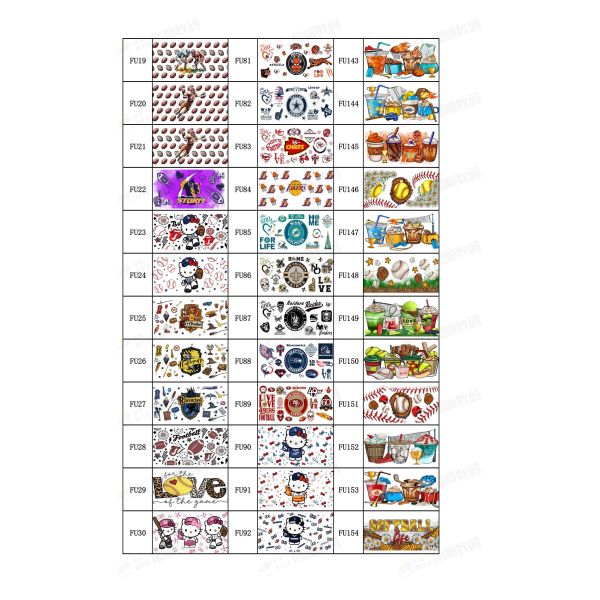 16OZ Sticker UV DTF Cup Wraps Fade Resistant Heat Resistant