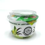 Red 200ml Polystyrene Yoghurt Pots Cups With Aluminium Foil Lid