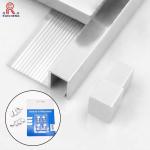 Powder Coating White Aluminum Tile Trim Square Edge Shape 3m Length T8