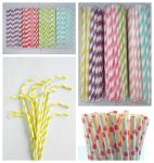 2016 New Designs colorful drinking paper straws