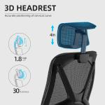 3 Gas Lift Ergonomic High Back Office Chair with Dynamic Seat Design Style