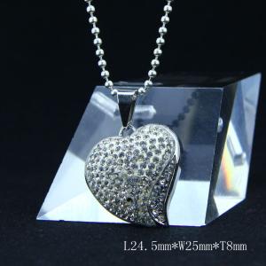 Wholesale Fashion Ladies Women Girls Stainless Steel Loving Heart Shapped Necklace Pendant LPH08 from china suppliers