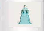 Green Surgical Gown Non Woven Fabric Material Anti - Pull For Urology Surgery