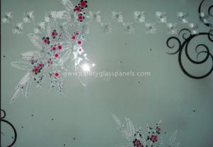 China Stained Translucent Acid Ecthed Glass 6mm 8mm Laminated Glass Floor Panels on sale