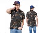 Professional Unisex Cotton Military T Shirts Round Neck Edging Double Line Hem