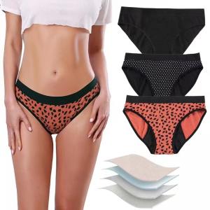 China Girl Student Teen Period Panties Leakproof Teenager Wearing Thong 4 Layers on sale