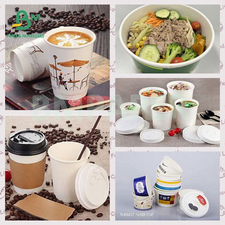200g Waterproof Customized PE Coated White Cup Paper Raw Material