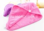 Pink Hair Drying Tuban Microfiber Bath Towels, 80% Polyester Easy Cleaning