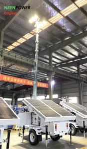 Wholesale mobile solar LED lighting tower-4x435W solar panel powered-8x200AH batteries-9m hydraulic mast tower from china suppliers