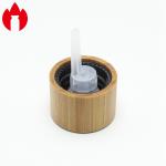 18mm Bamboo Threaded Plastic Screw Caps For Essential Oil Bottle